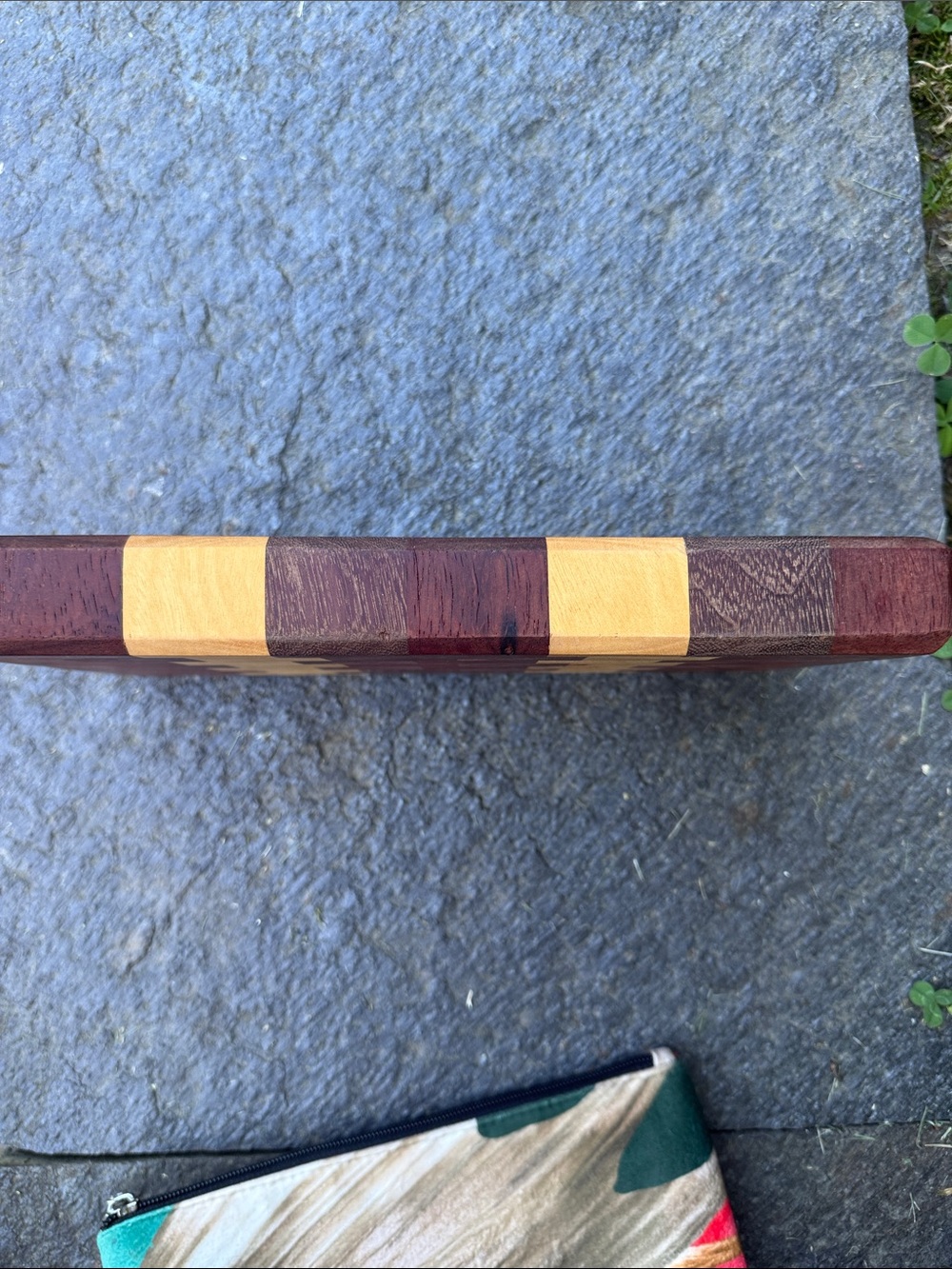 Handmade End Grain Wooden Cutting Board - Two-Tone Chess Pattern - Picture 6 of 12